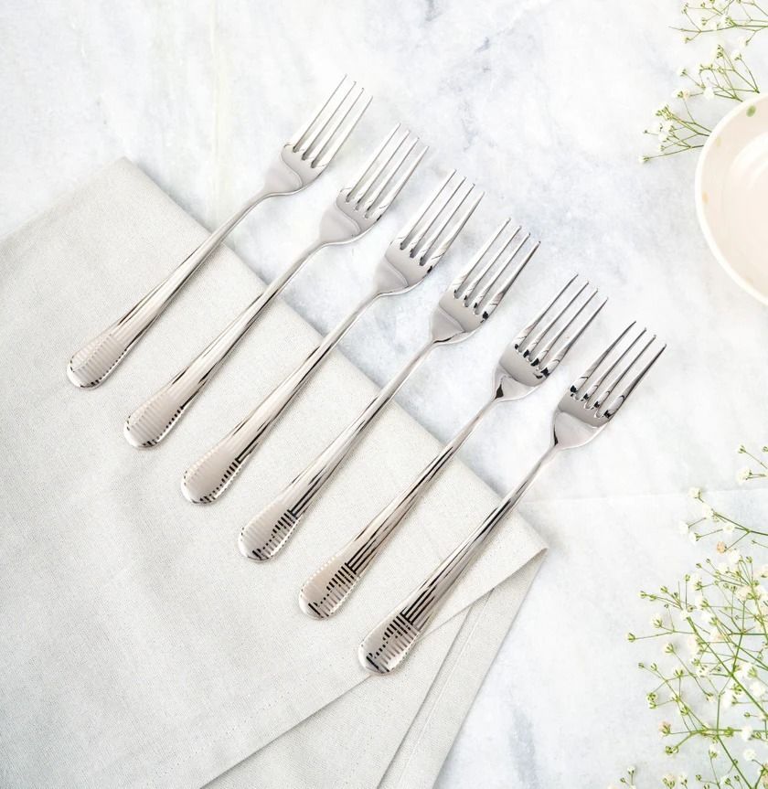 raja dinner fork 6 pcs Stainless Steel Dinner Fork Set