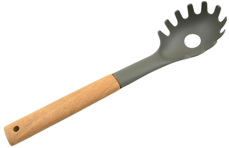 Plastic Kitchen Accessories Set - Whisk, Pasta & Soup Spoons, Heat-Resistant Plastic Serving Fork-image-2