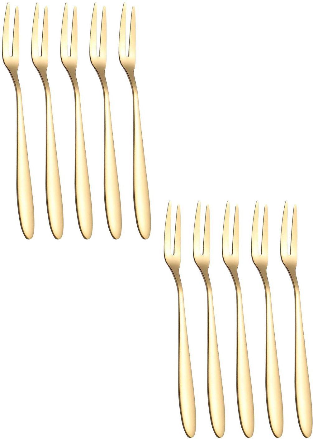 p-plus international Mini Fork for Dessert, Pastry & Salad Stainless Steel Small Forks Cutlery Stainless Steel Dessert Fork Set-picture-21