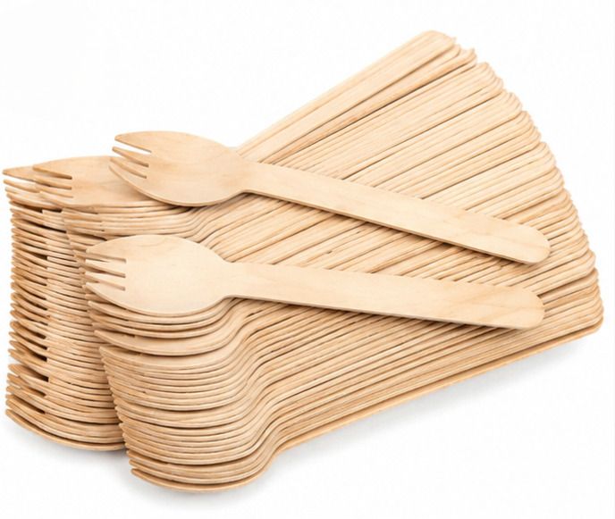 Disposable Wooden Spork | 160 mm | 100 Count Disposable Wooden Serving Fork-image-11