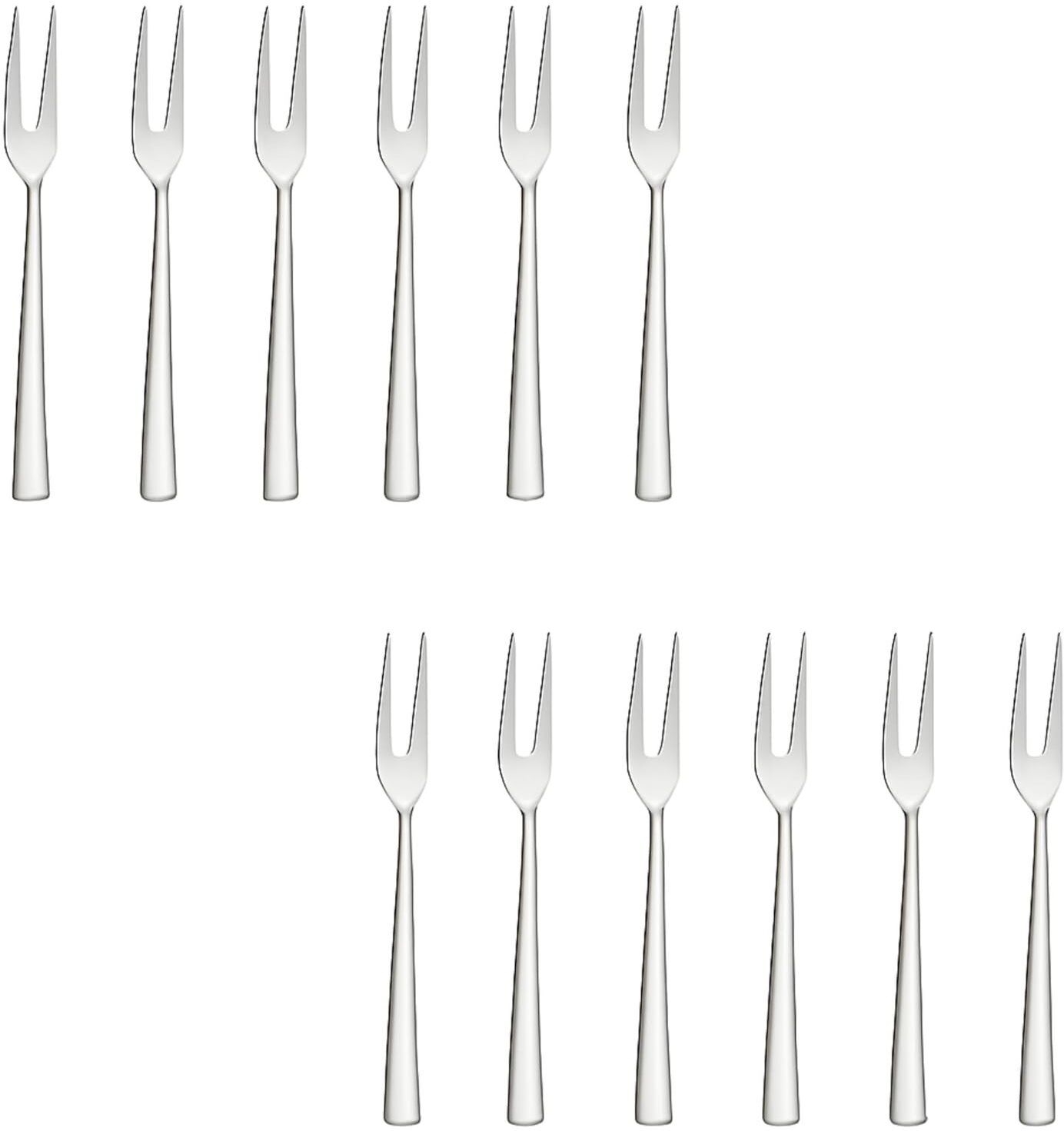 Premium Fruit Fork Set of 12 for Cakes, Pastries & Fruits Stainless Steel Baby Fork, Fruit Fork Set-image-8
