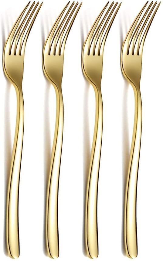 Stainless Steel Dinner Forks Table Forks Set Long Handle Forks for Buffet Forks Stainless Steel Serving Fork Set-image-19