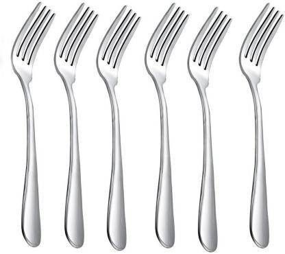 Stainless Steel Dessert Fork. (Pack of 6) Stainless Steel Dessert Fork Set