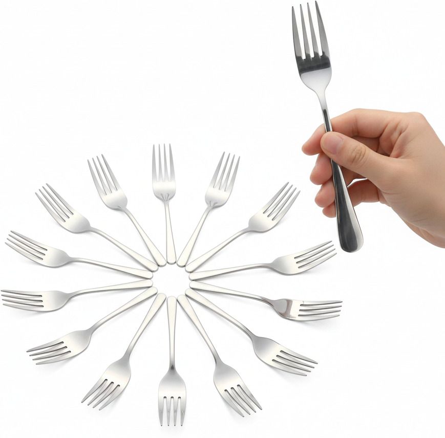 arscart Best 16CM Medium Size Stainless Steel Baby Fork Set-picture-18