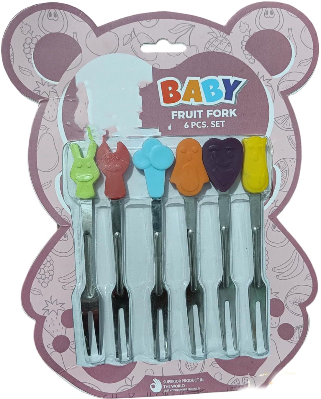 Kids/Baby Fruit Fork Cartoon Shape-Fruit Fork for Party Baby Fork Stainless Steel Fruit Fork, Baby Fork-image-44