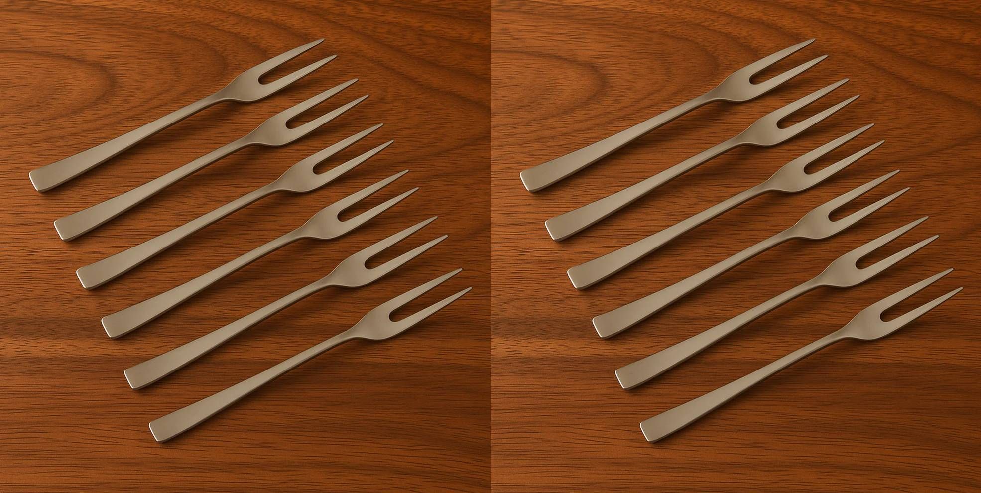 gift corner 6 in 1 stainless steel fruit fork 12 pc Stainless Steel Dinner Fork, Fruit Fork, Salad Fork Set-picture-1
