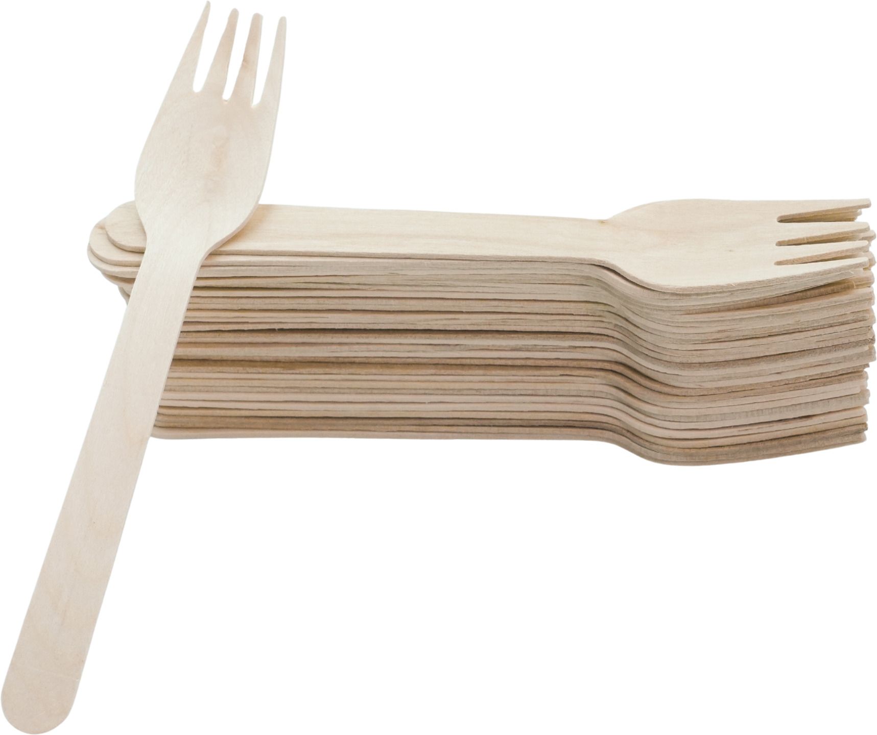 disposalwalaa Disposal Wala 16cm Wooden Fork 100 Count | Eco-Friendly Disposable Forks Disposable Wooden Dessert Fork Set-picture-15