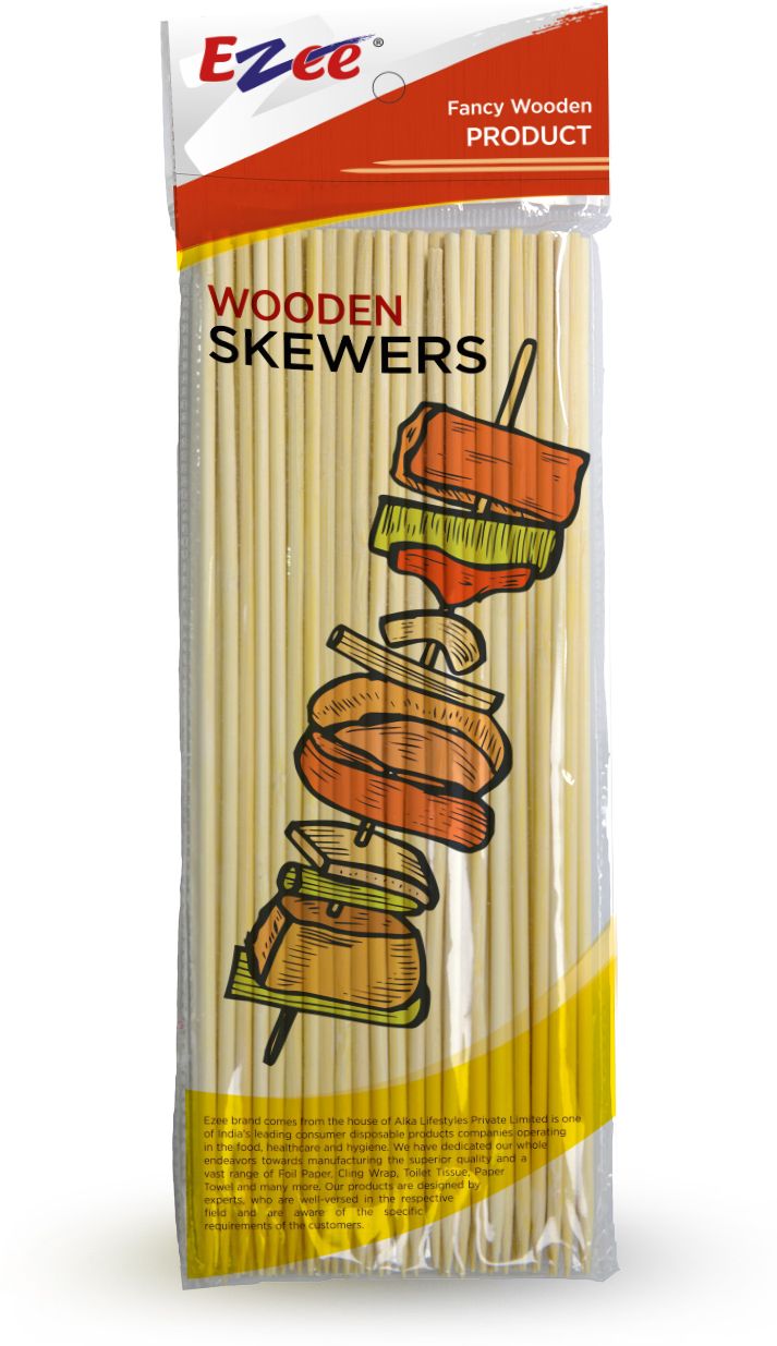 Bamboo Kebab Skewers/Satay Sticks/Barbecue Sticks Wooden Satay Stick - 6 Inches Disposable Bamboo Fruit Fork Set