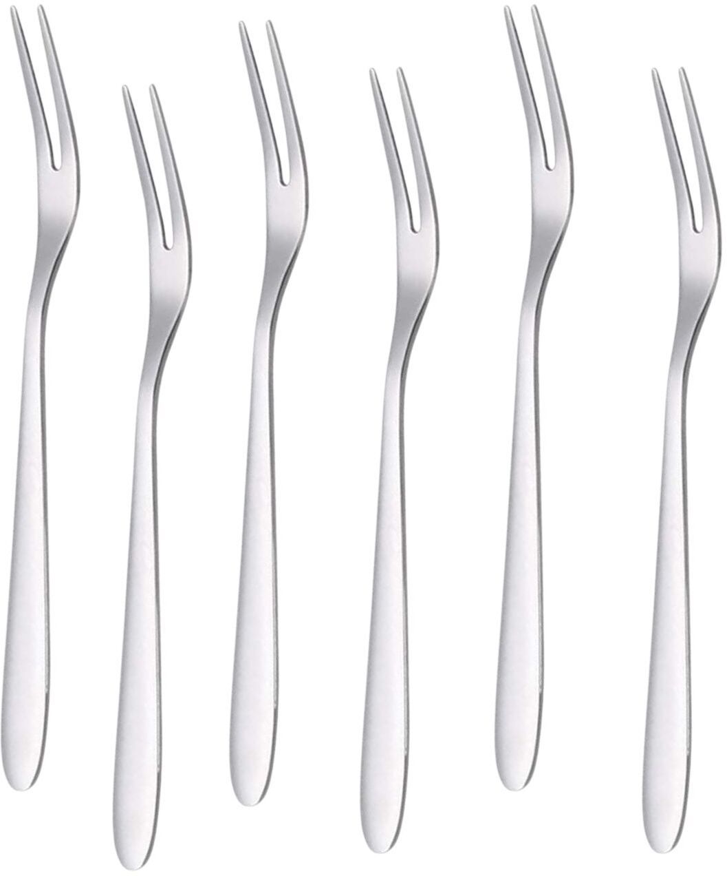 p-plus international Stainless Steel Dinner Fork With Mirror Polish Fruit Forks | Dessert Pastry Stainless Steel Dessert Fork Set-picture-6