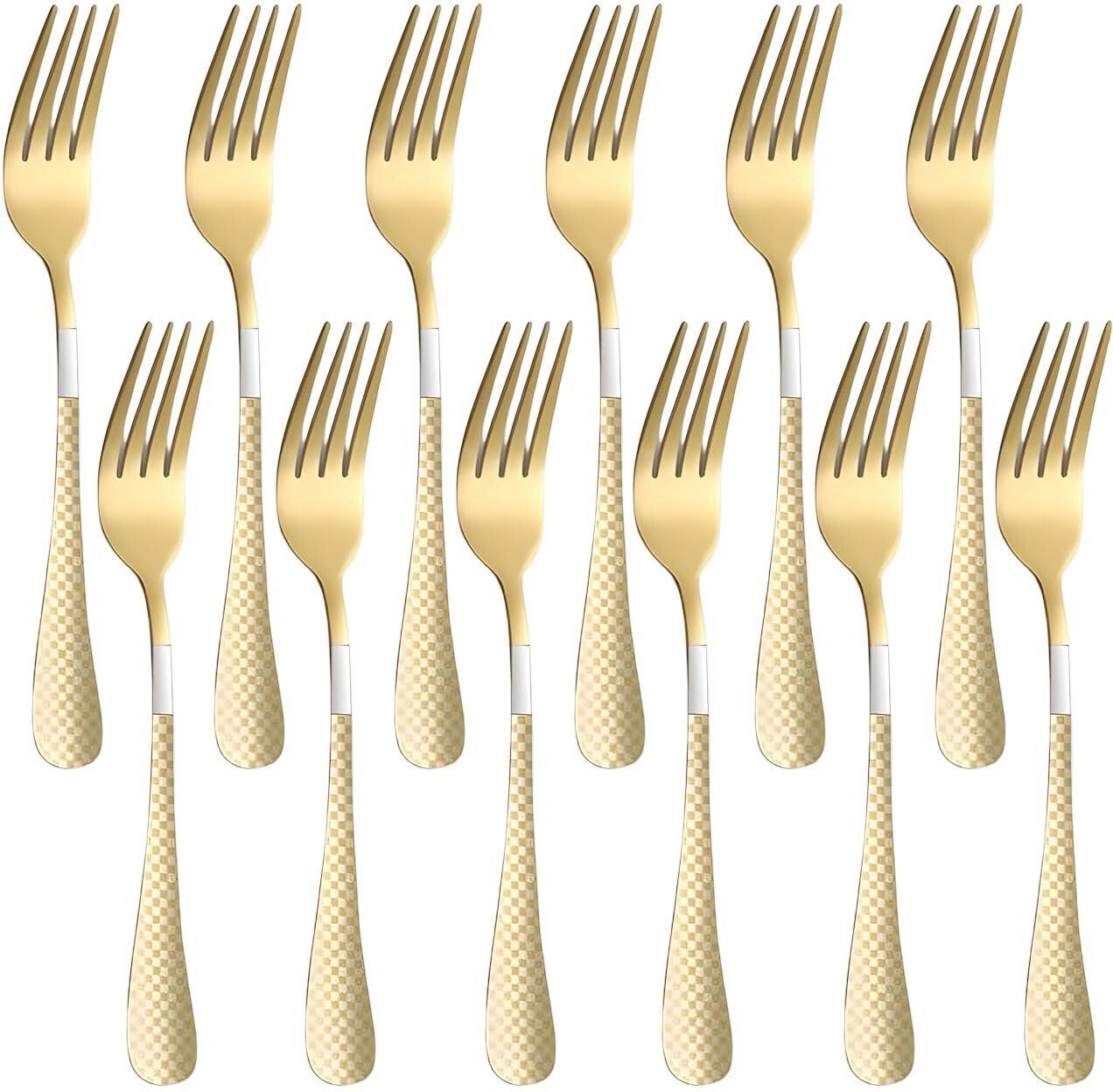 oicia Nw1_Gold Appetizer Small Forks, Salad Fork for Party, Cocktail Forks, Stainless Steel Fruit Fork Set-picture-7