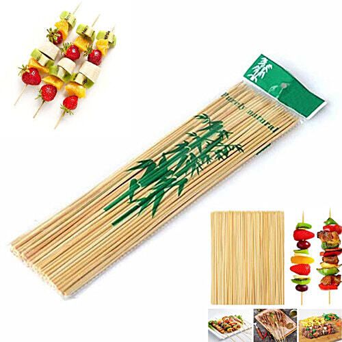 Bamboo Skewers 12 Inch Pack of 55 Sticks Barbecue Sticks for BBQ Roast Kabab Disposable Bamboo Roast Fork Set-image-14