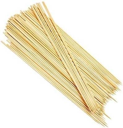 65pc Bamboo Sticks | BBQ Skewers, Kabab Stick, Tikka Stick 6 inch Disposable Bamboo Baby Fork, Dessert Fork, Dinner Fork, Fondue Fork, Salad Fork, Spork Set-image-34