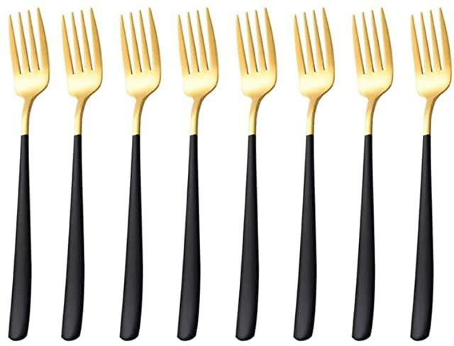 tomatus Stainless Steel Dessert Fork, Dinner Fork, Fruit Fork, Salad Fork Set image 1