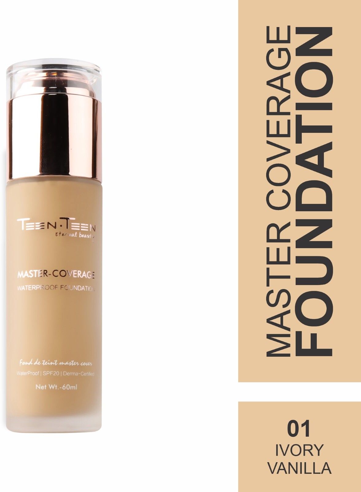 teen teen Master Coverage Waterproof Foundation, Light Weight, Matte Finish with SPF20 Foundation-picture-36