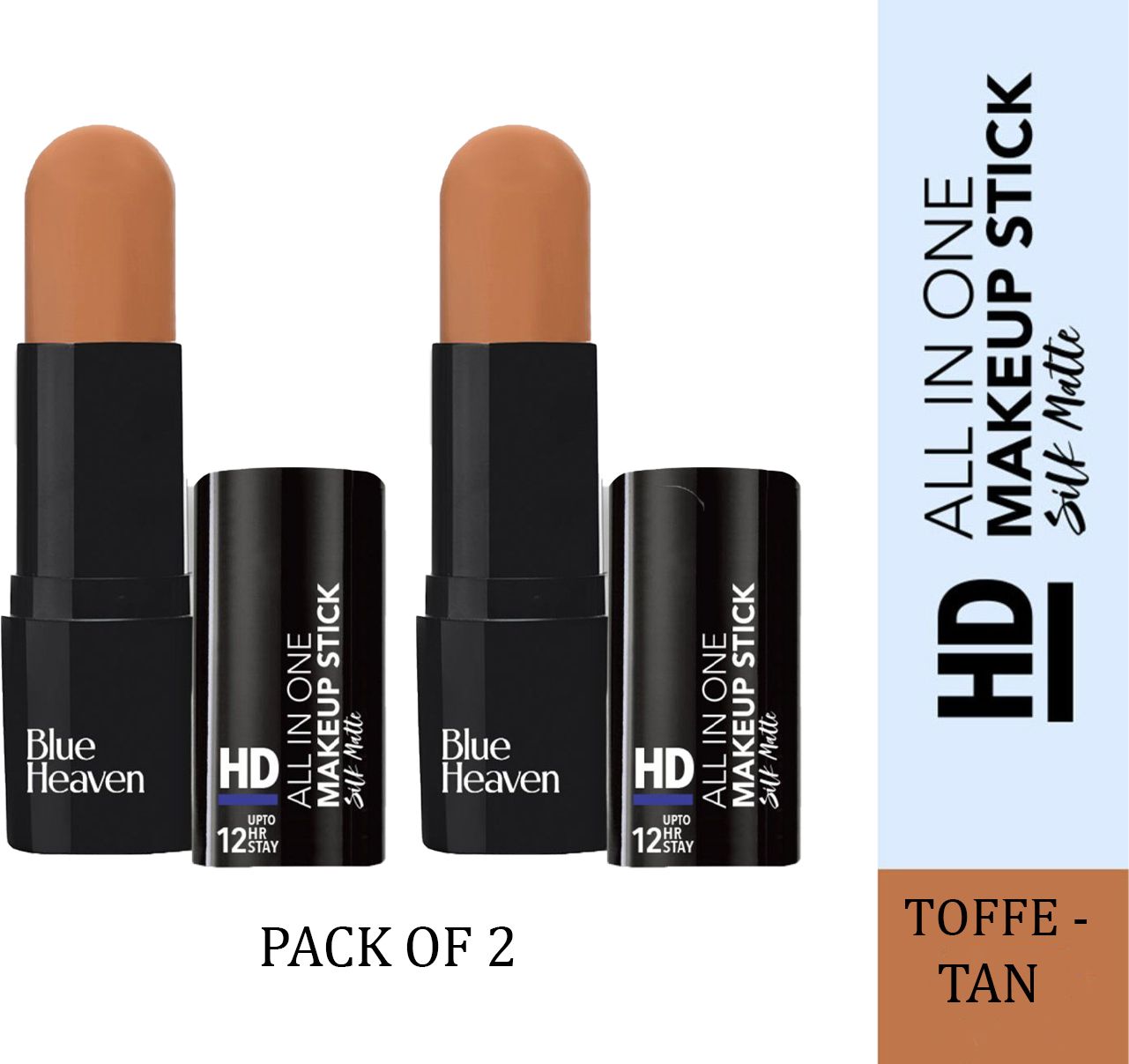 blue heaven Uhd Makeup Stick Silk Matte 10G Honey (Pack of 2) Foundation-picture-12