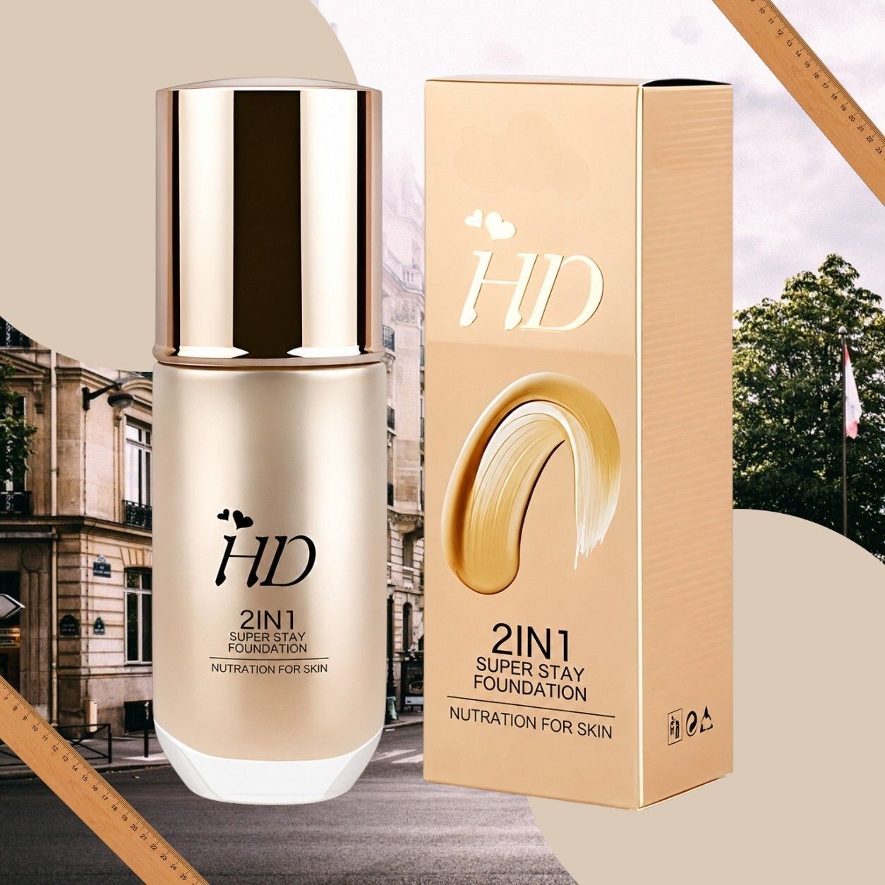HD 2in1 Foundation | Natural Skin Perfection | Matte Skin Foundation-image-44