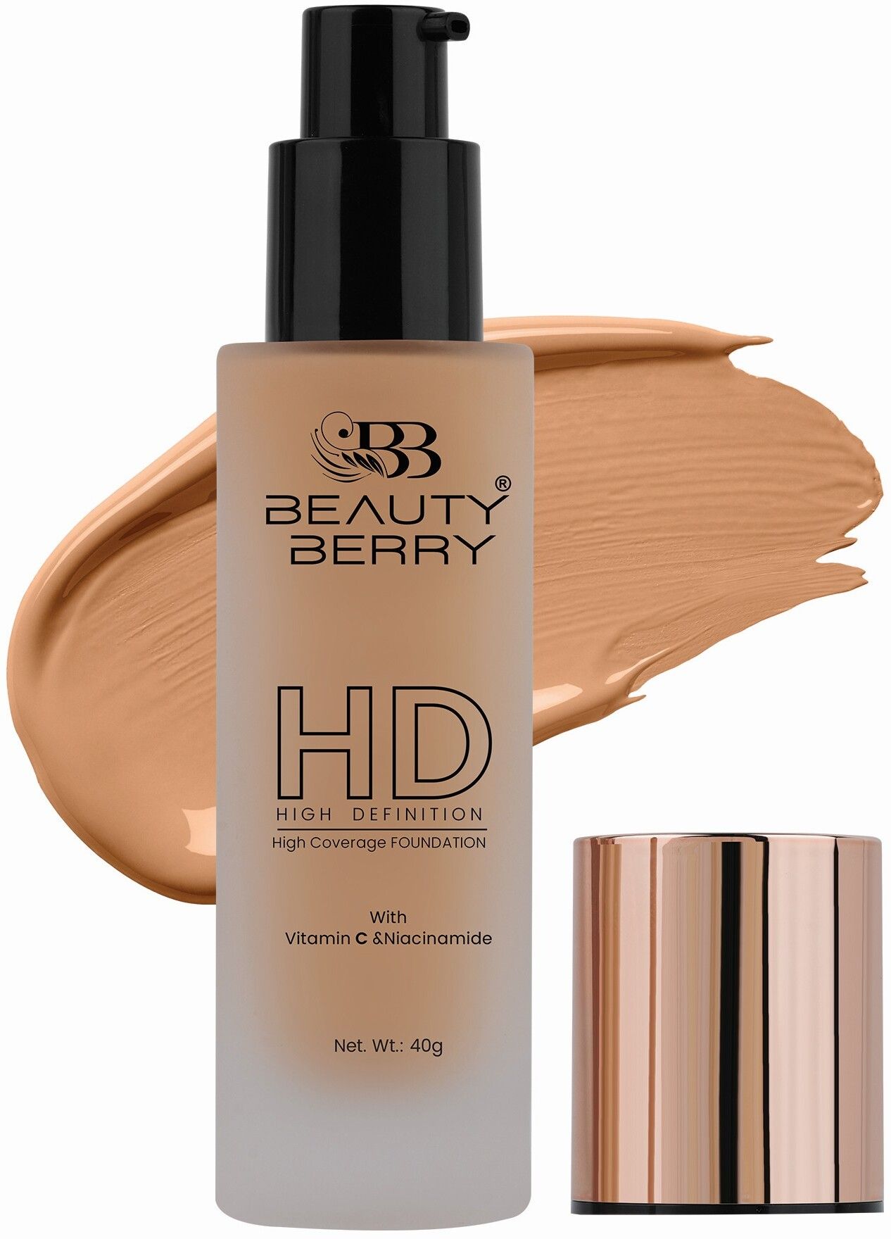 HD Demi Matte High Coverage Liquid Foundation with Vitamin C & Niacinamide Foundation-image-42