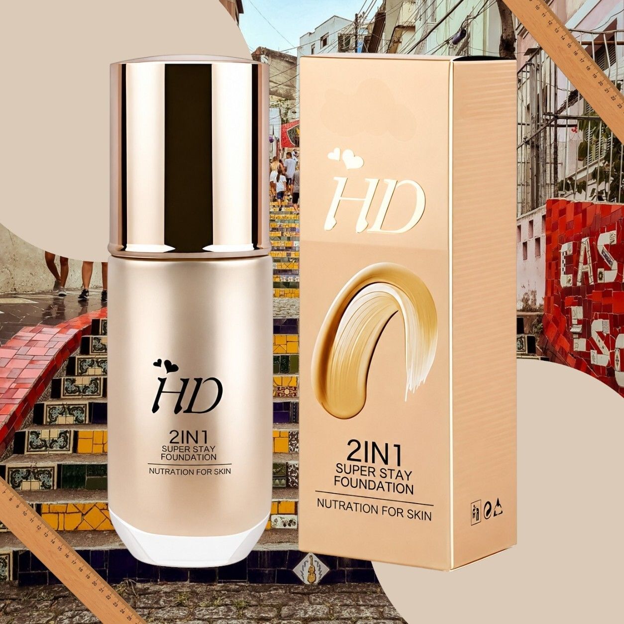 HD 2in1 Foundation | Natural Skin Perfection | Skin Tone Foundation-image-47