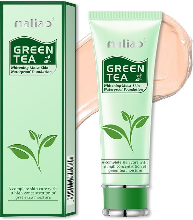 Green Tea Whitening Moist Skin Waterproof Foundation-image-15