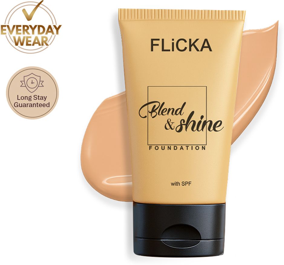 Blend & Shine Liquid Foundation For Face Makeup, 02 Beige, 30ml Foundation-image-41
