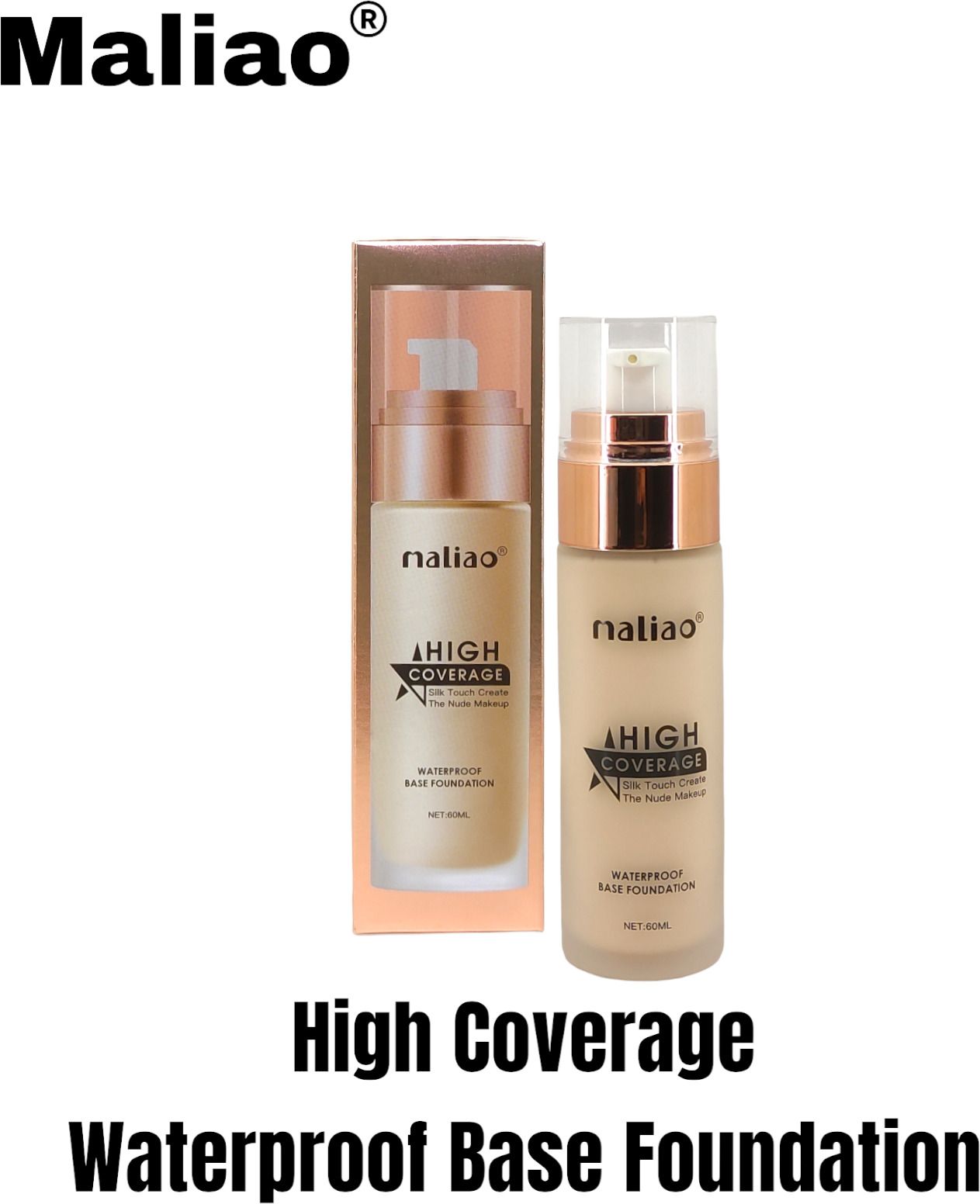 High Coverage Waterproof Base Foundation Silky Touch Foundation-image-49