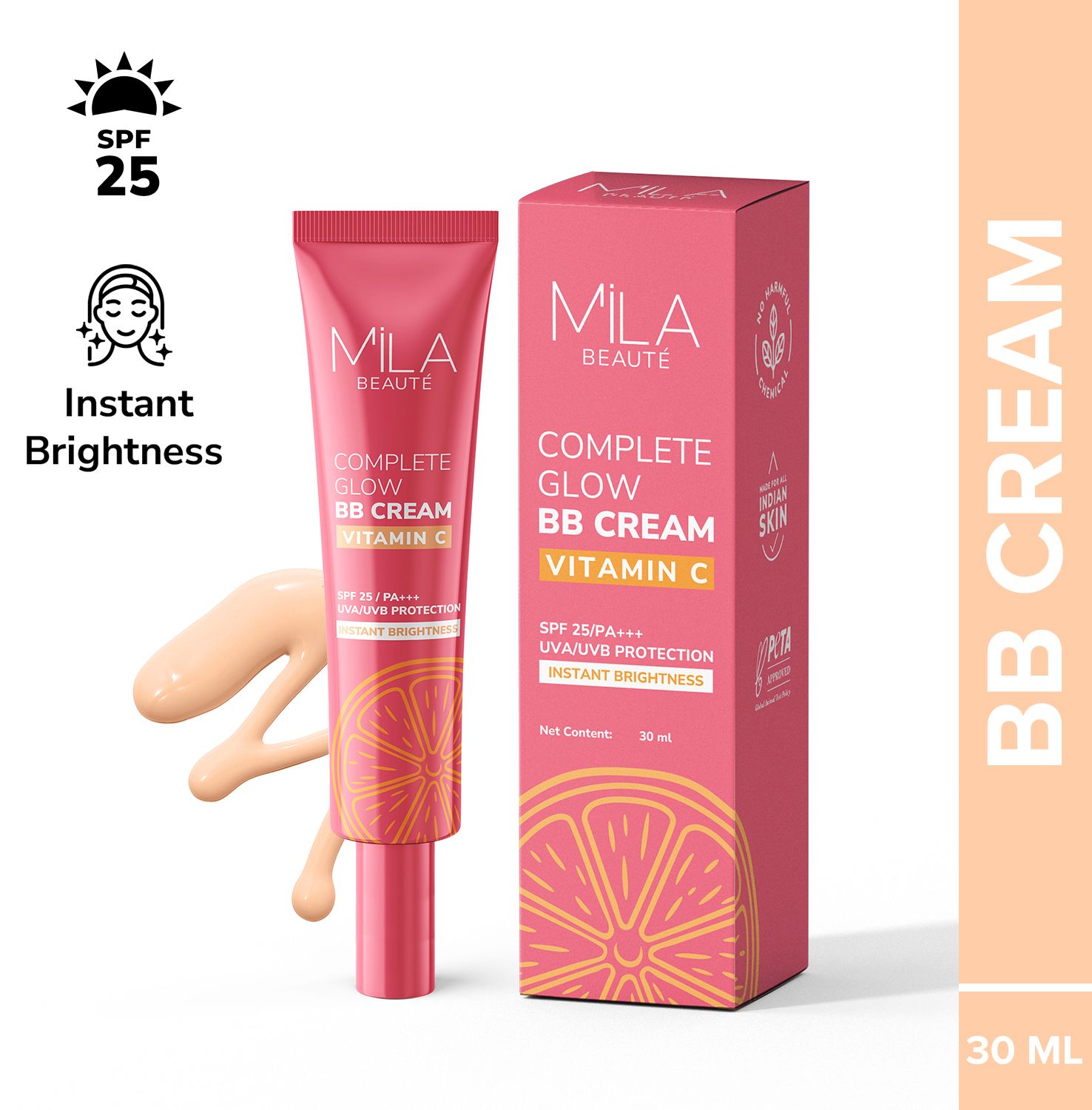 Complete Glow BB Cream for Instant Brightness With SPF25 PA+++ & Vitamin C Foundation-image-28