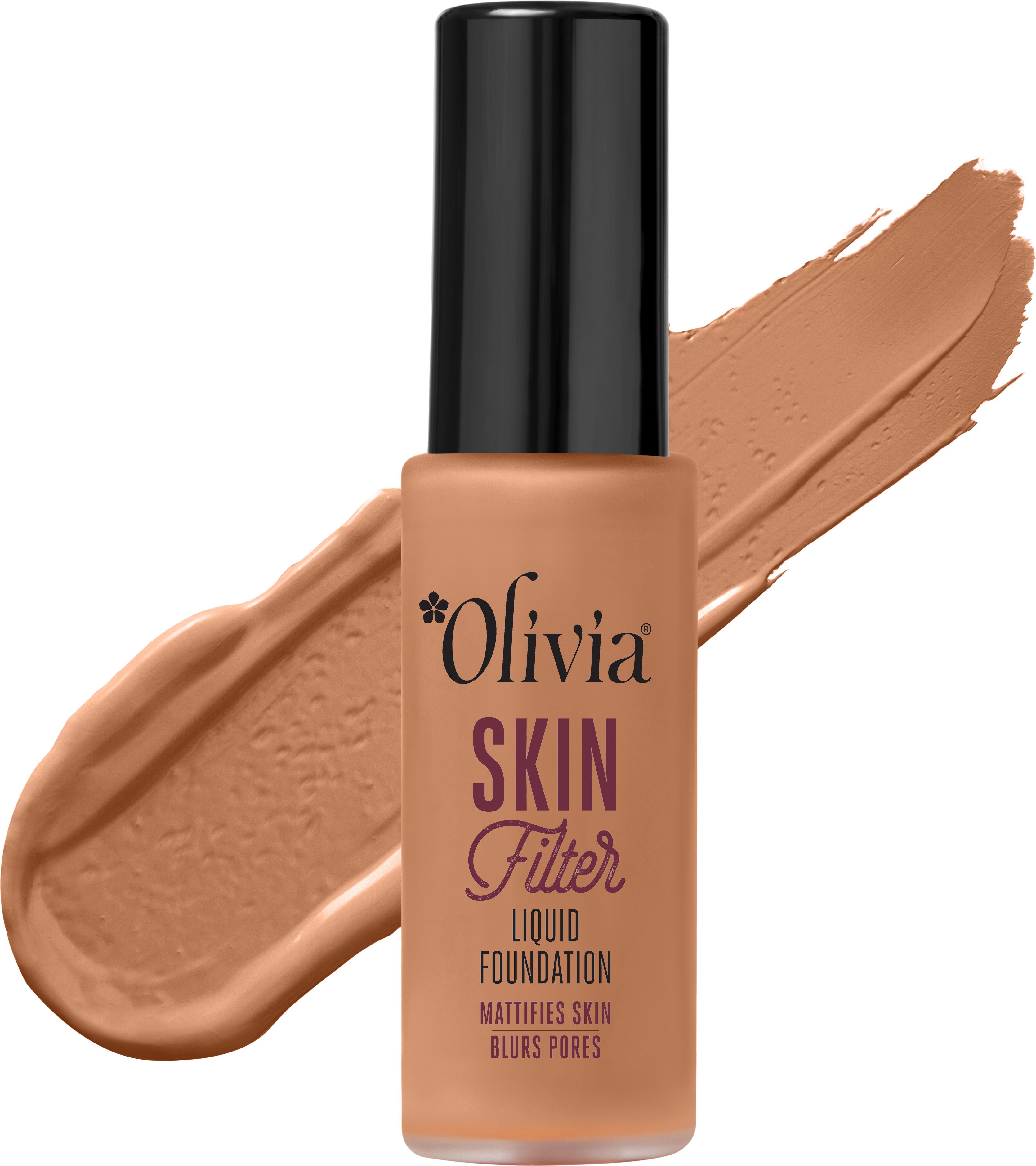 Skin Filter Liquid Foundation | Mattifies Skin & Blurs Pores, Caramel Toffee-DN5 Foundation-image-37