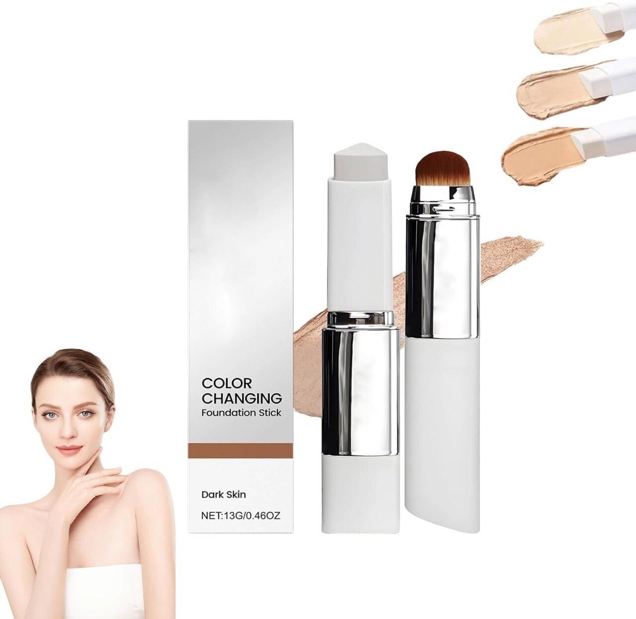 Color Changing Magic Foundation Stick with Built-in Brush (13 g) Foundation-image-0
