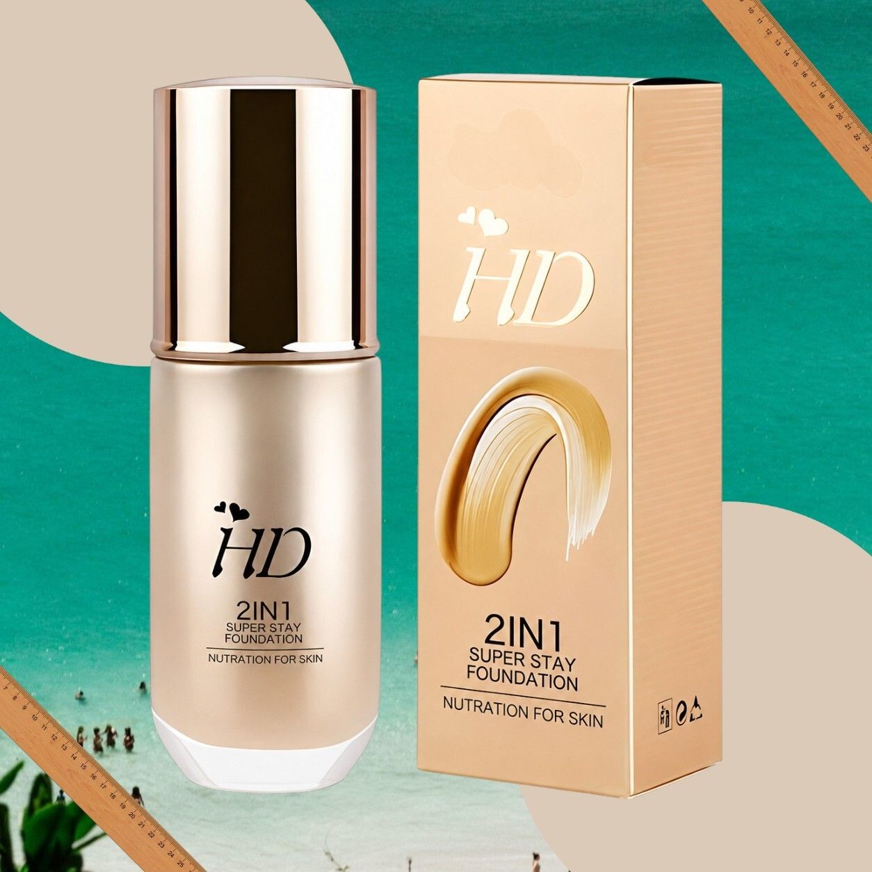 HD 2in1 Foundation | Natural Skin Perfection | Beauty Base Foundation-image-49