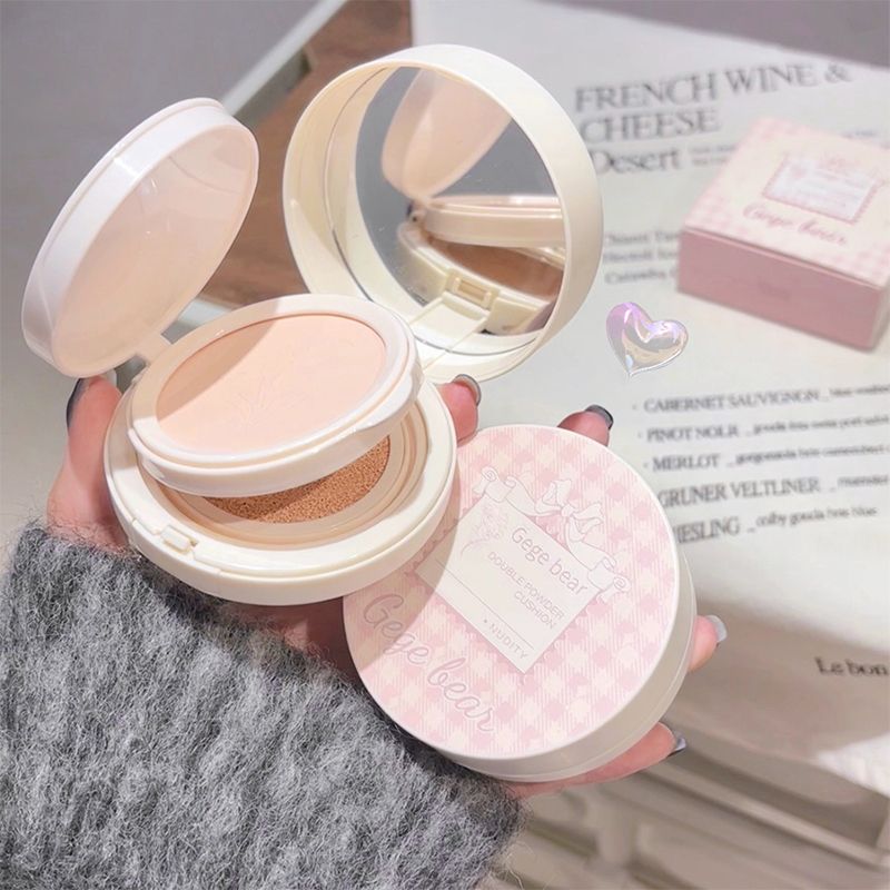gege bear 2 in 1 Air Cushion Foundation with Compact Powder Longlasting Glow Finish[Pack1] Foundation-picture-26