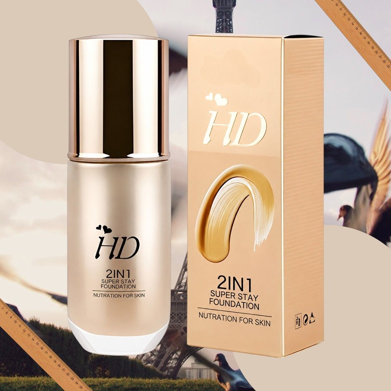 HD 2in1 Foundation | Natural Skin Perfection | Hydra Glow Foundation-image-49