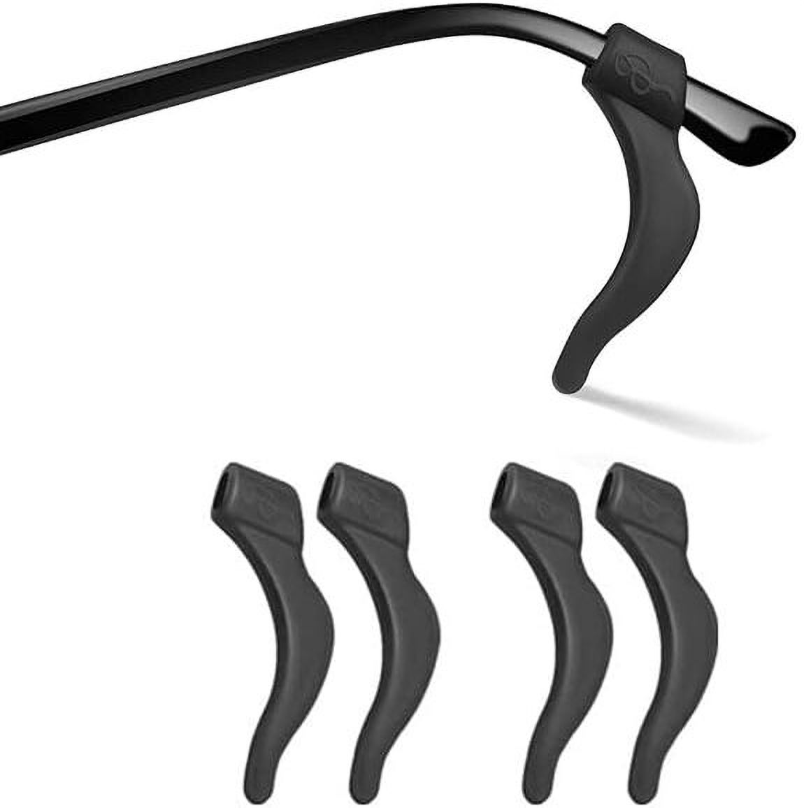ankri Eyeglass Ear Grips Anti-Slip Hook Holder Silicone Protectors Elastic Black 2Pair Rubber Layered-picture-18
