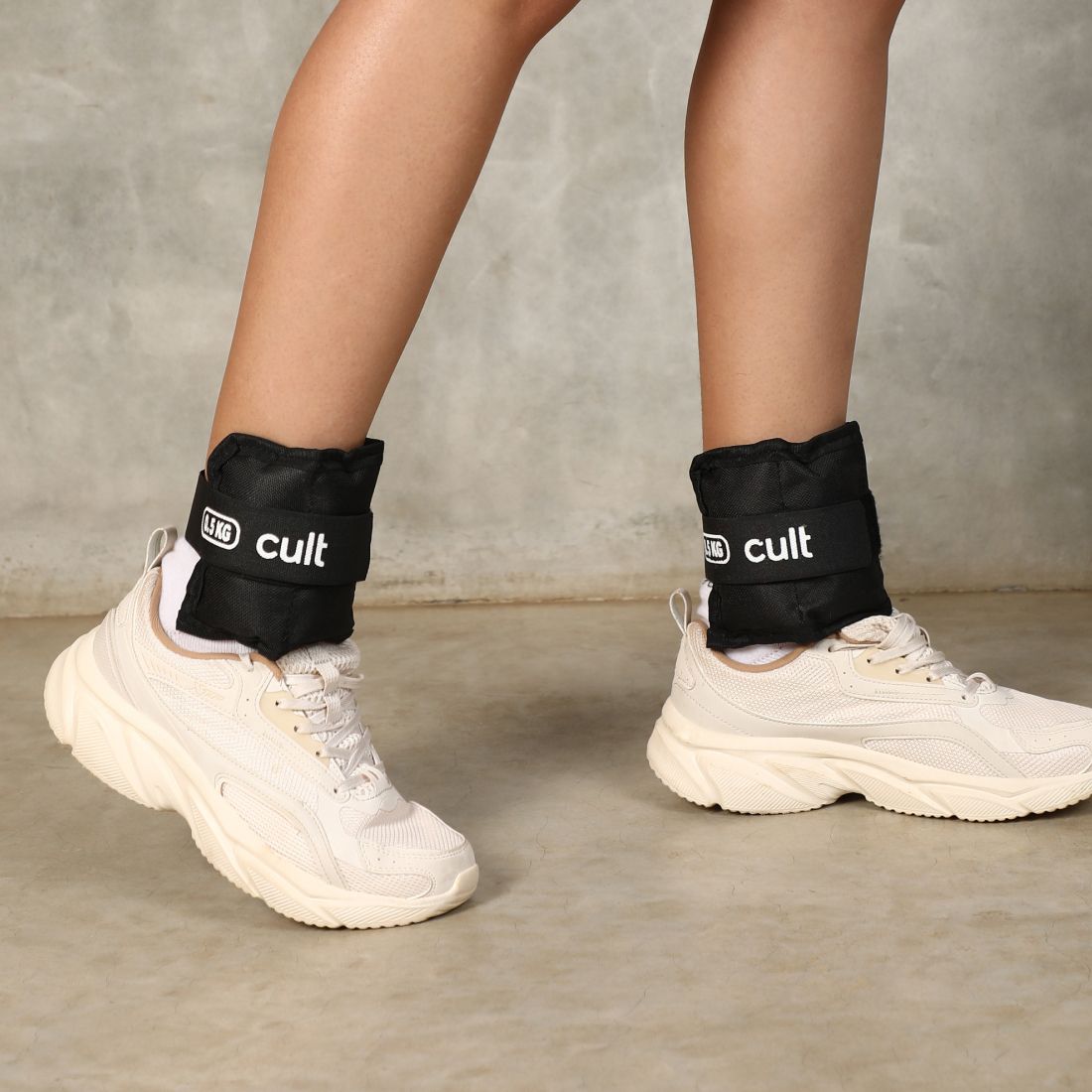 Ankle Weights 1 kg Pair (2 x 1 kg) for Men & Women Black Ankle Weight-image-14