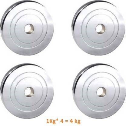 gym kart 4 kg (1 KG * 4Pc)Premium Quality Steel Dumbbell Home Gym Combo-picture-12