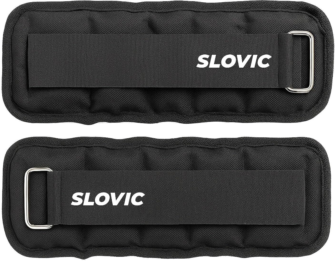 slovic Ankle Weights With Adjustable Straps For All Fitness Levels | 2Kg Pair Set | Black Ankle Weight-picture-22