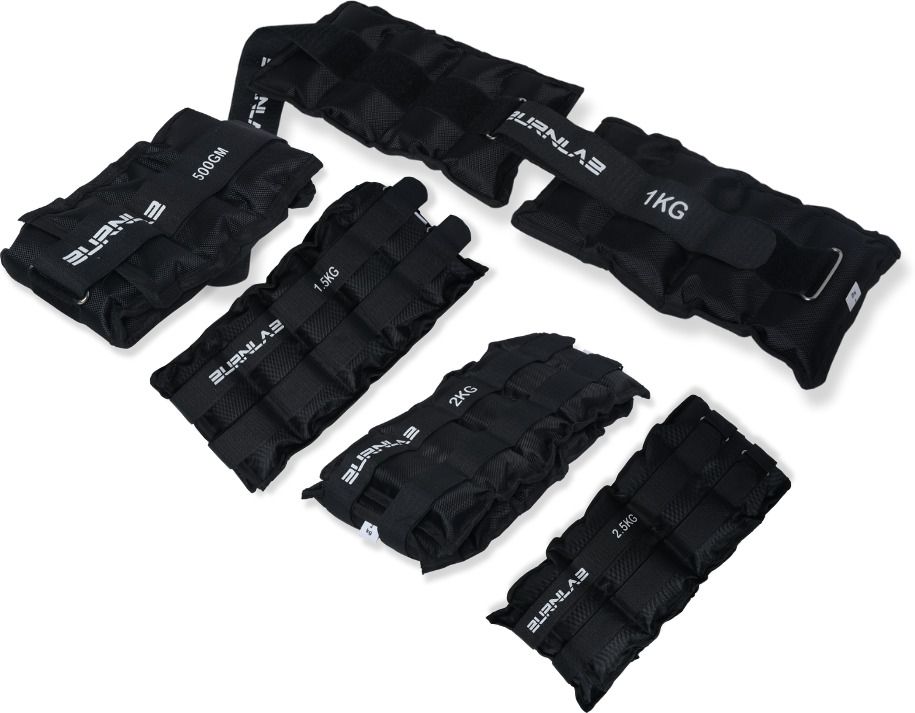 Ankle & Wrist Weight Set, Adjustable Strap (1 KG X 2) Black Ankle & Wrist Weight-image-40