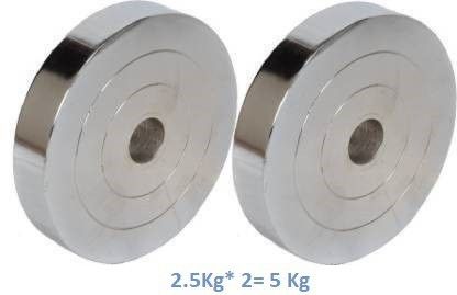 5 kg (2.5Kg * 2 Pc) Quality Steel Dumbbell Plates Home Gym Combo-image-32