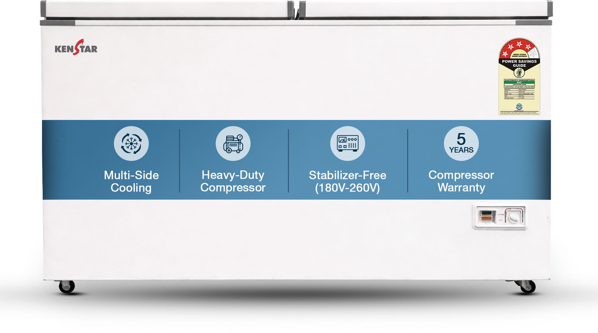 429.0 L Double Door Standard Deep Freezer