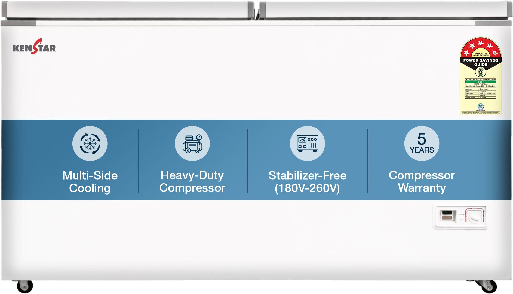 513.0 L Double Door Standard Deep Freezer-image-40