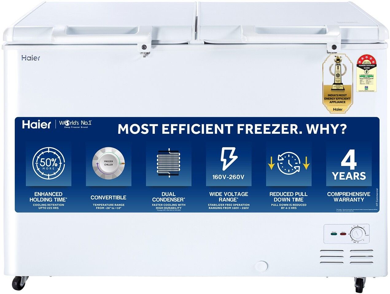 383 L Double Door Standard Deep Freezer