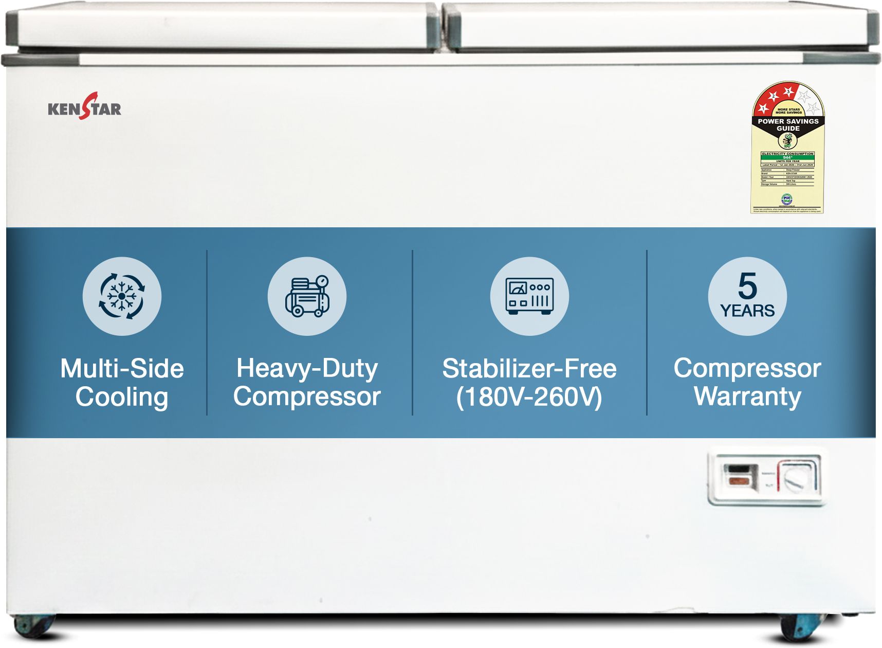 323.0 L Double Door Standard Deep Freezer