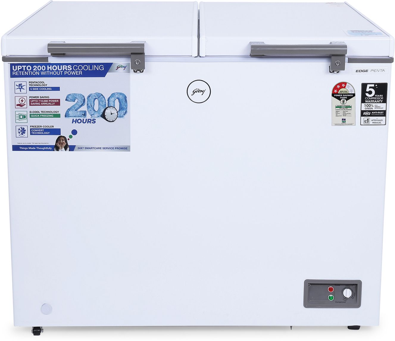 godrej 300 L Double Door Standard Deep Freezer-picture-11