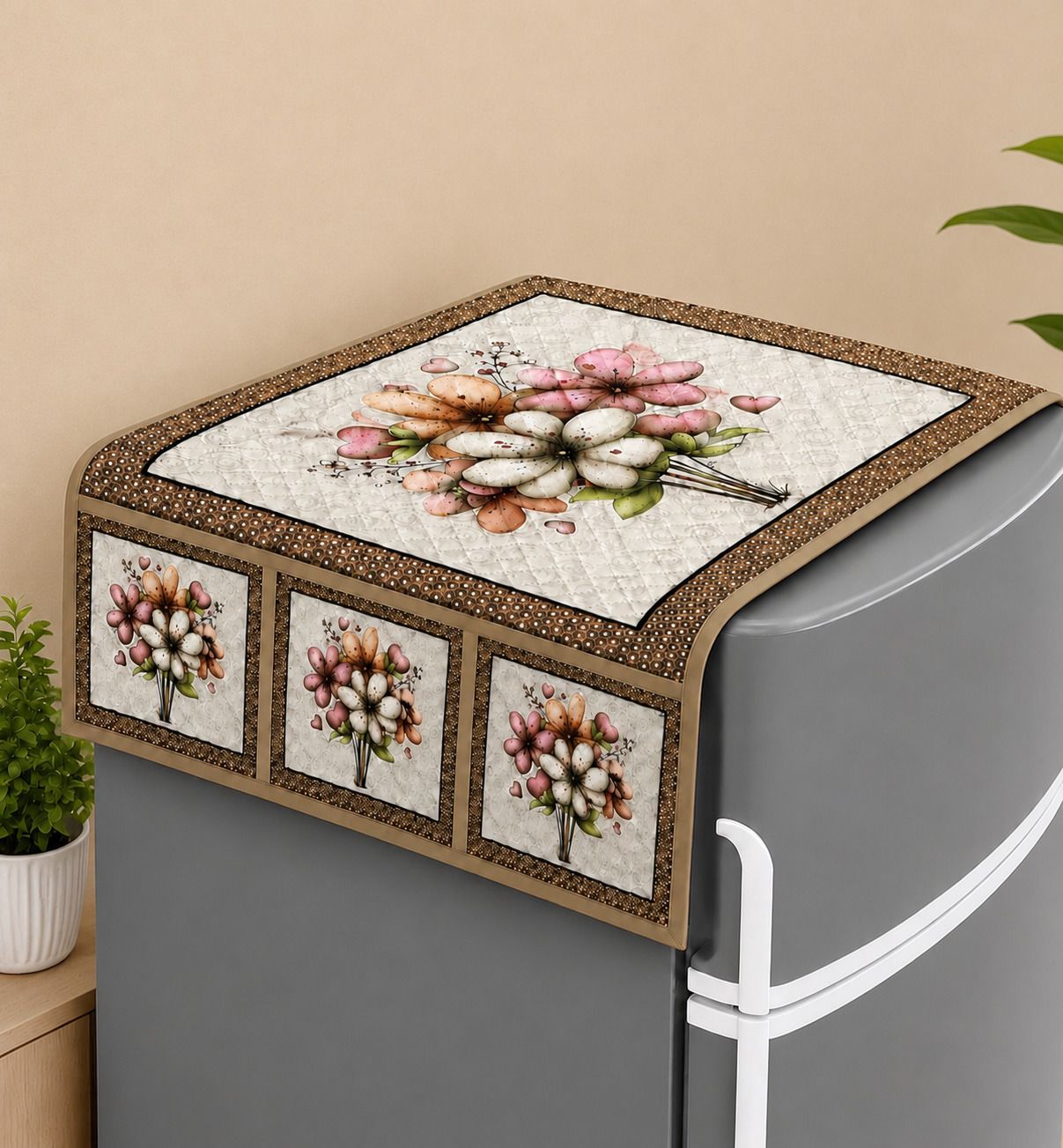 Pink flower fridge top Fridge Lamp Cover-image-28