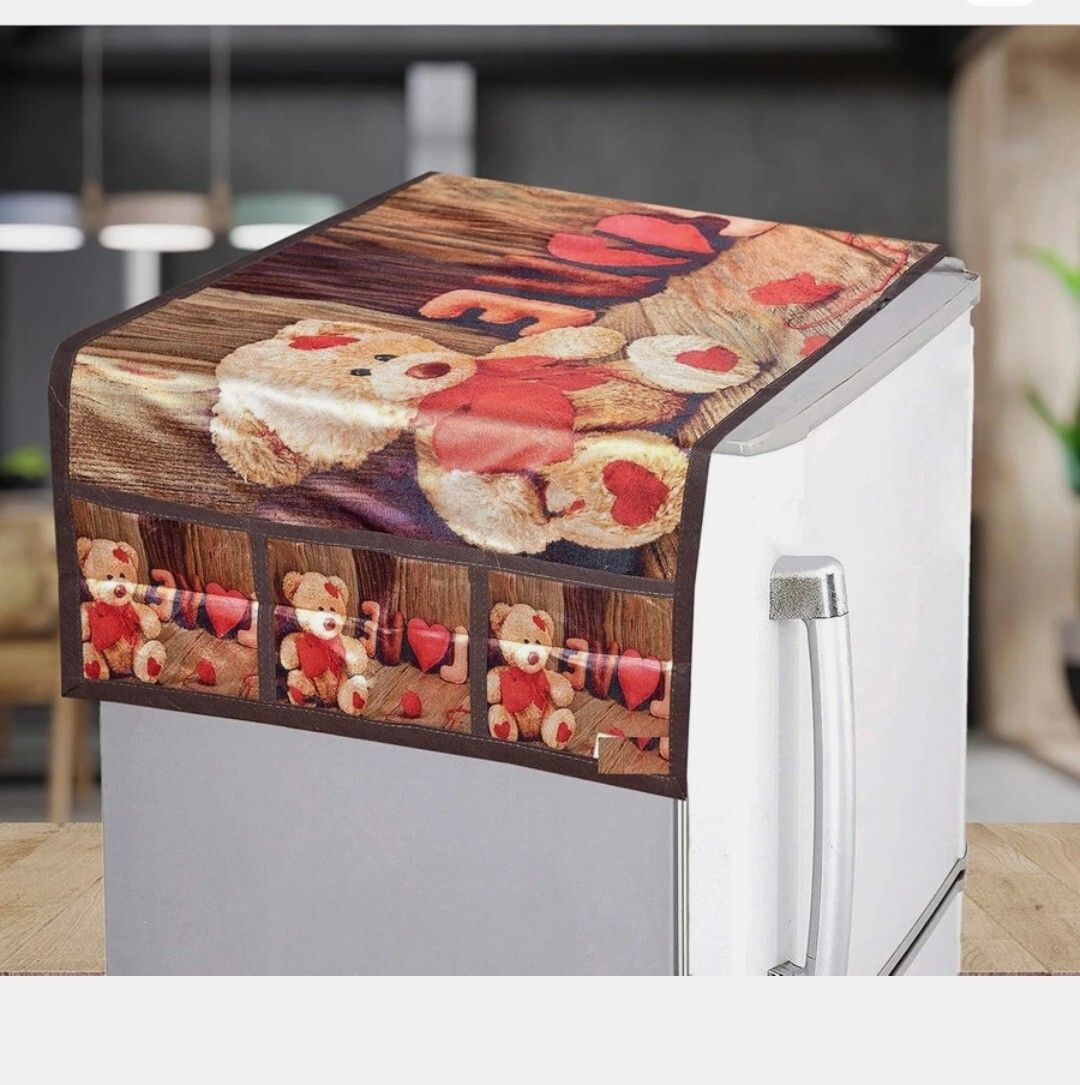 Love teddy fridge cover Fridge Lamp Cover-image-11