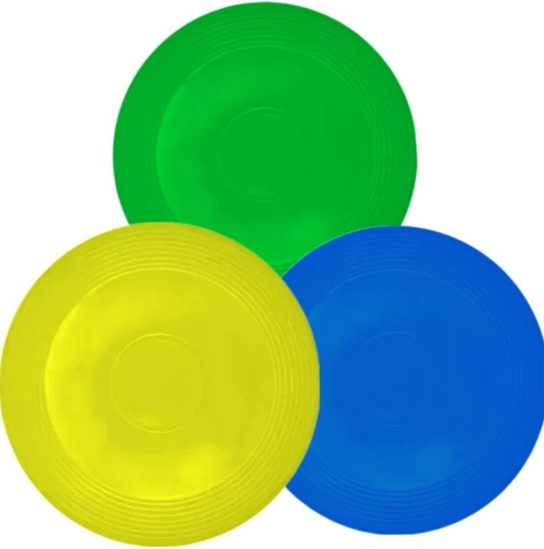 Frisbee disc for outdoor play, playing disc for kids (pack of 3) mutli-color Plastic Sports Frisbee