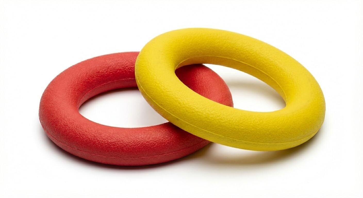 m g t r Tennikoit Ring, 6 Inch Diameter, Tennis Ring Frisbee, Plain Design, Pack of 2 Rubber Tennikoit Ring-picture-35