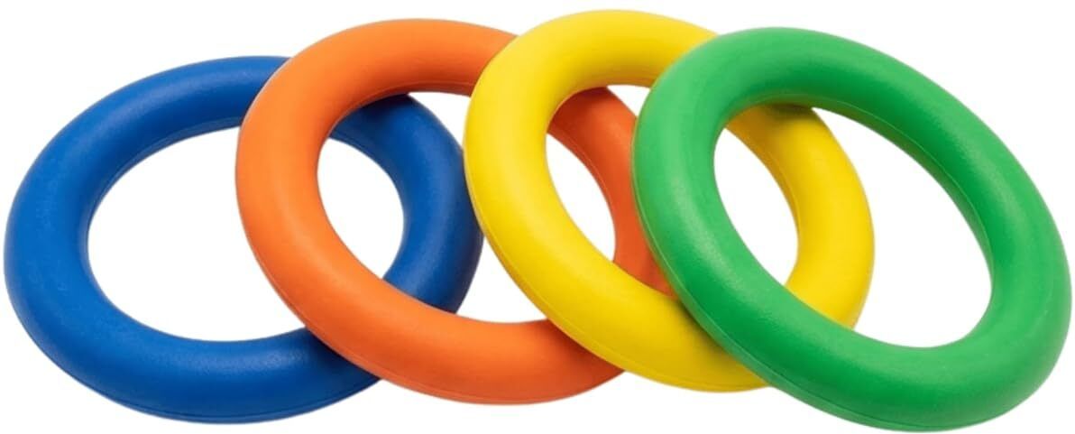 m g t r Tennikoit Ring, 6 Inch Diameter, Tennis Ring Frisbee, Plain Design Outdoor Fun Rubber Tennikoit Ring-picture-29