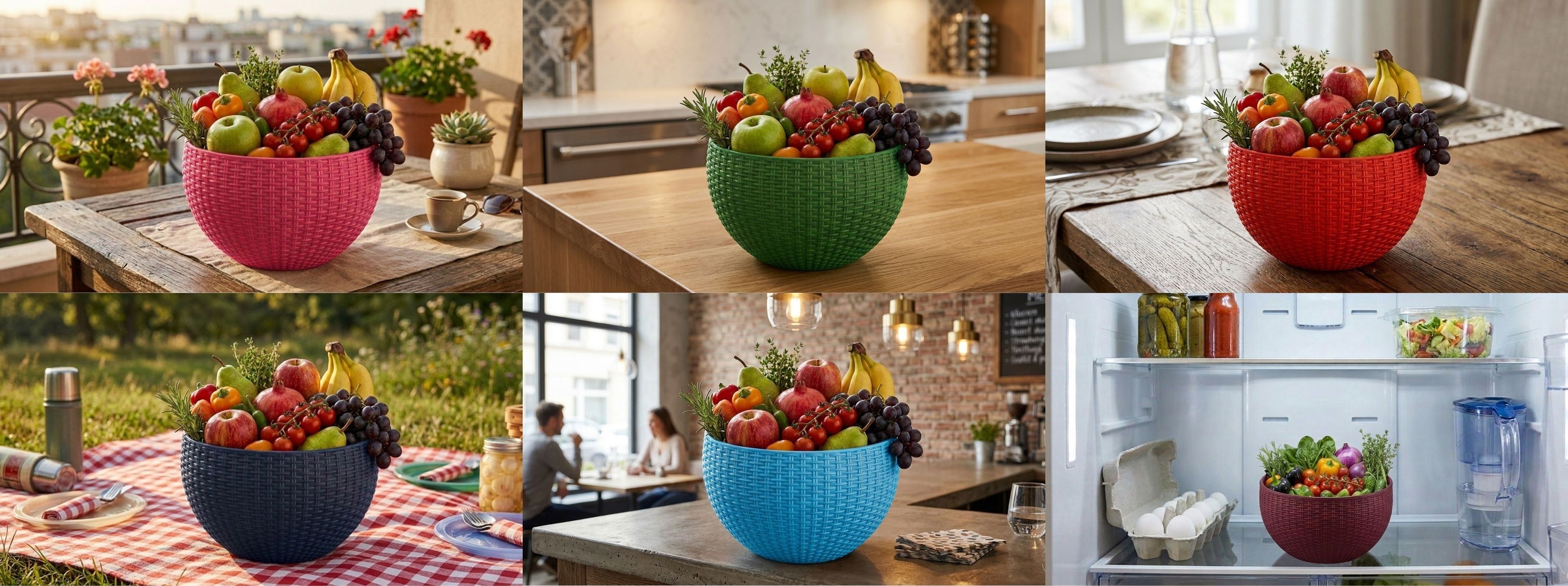 bluevista Multi SmartKitchen Basket Plastic Fruit & Vegetable Basket-picture-45