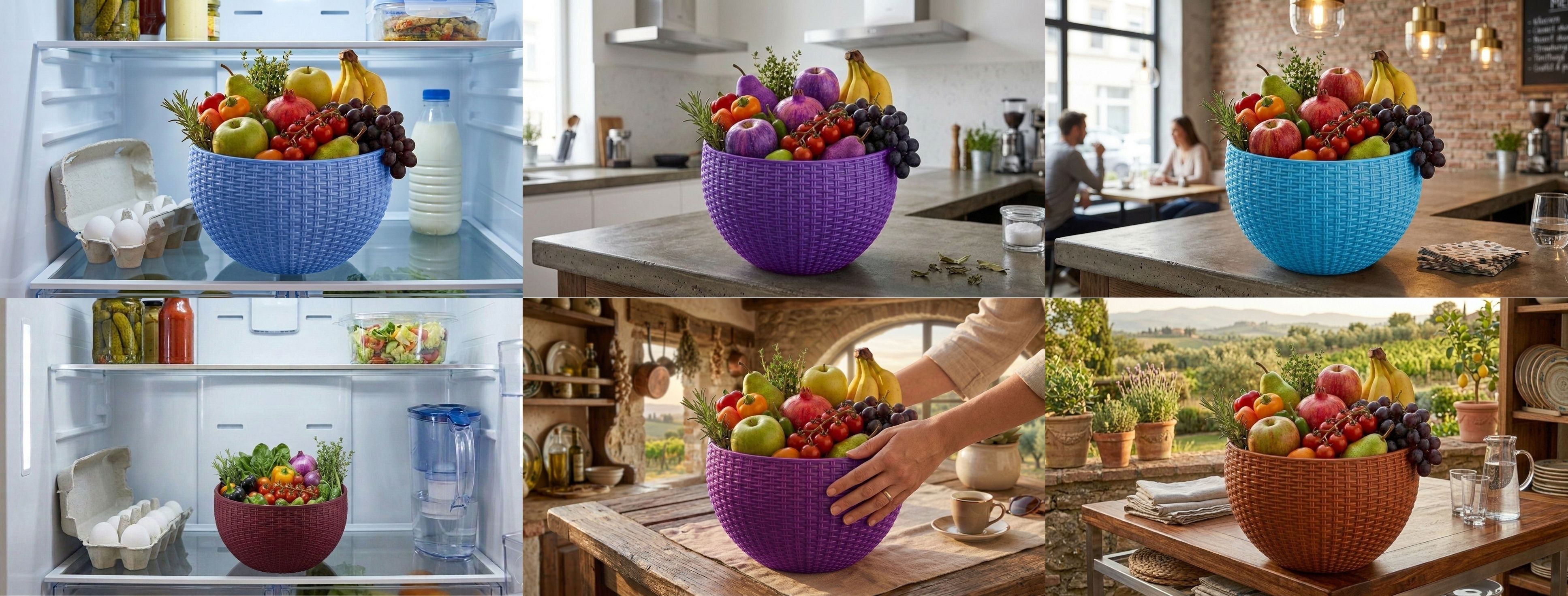 bluevista Multi SmartKitchen Basket Plastic Fruit & Vegetable Basket-picture-35