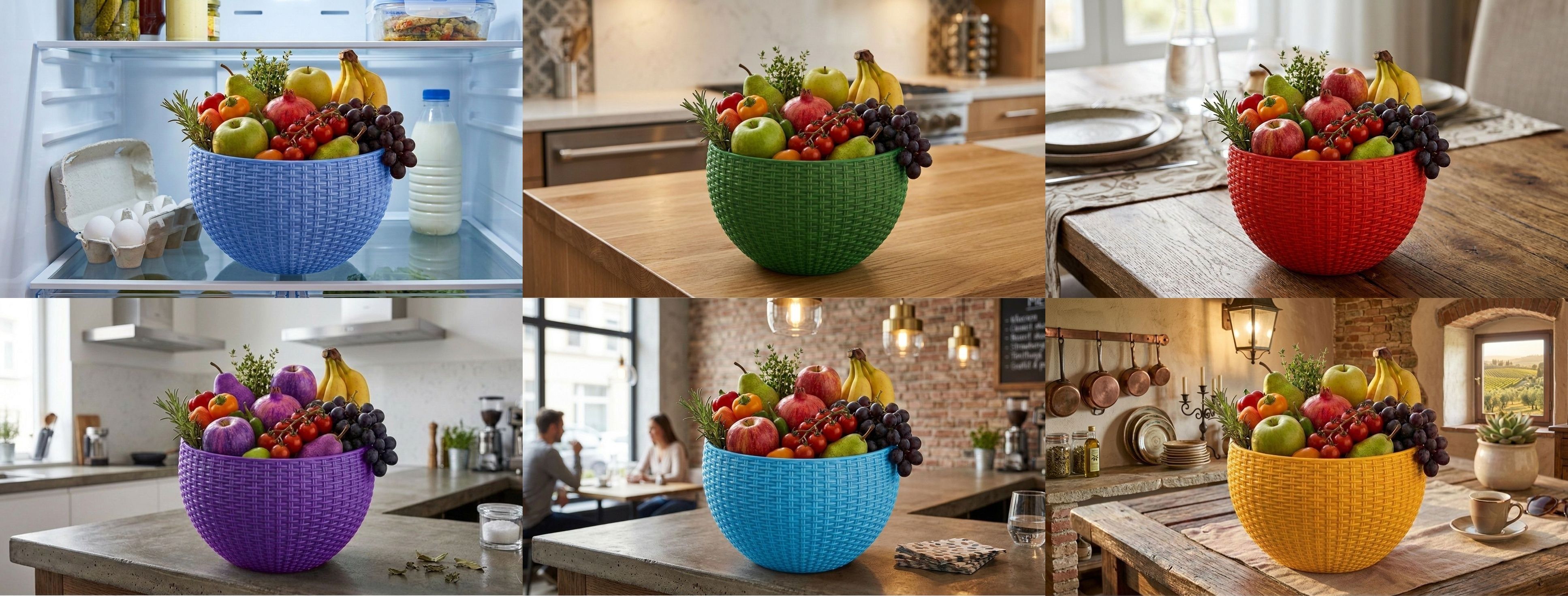 bluevista Multi SmartKitchen Basket Plastic Fruit & Vegetable Basket-picture-41